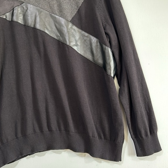 INC MENS HEAVYWEIGHT SWEATER BLACK GRAY LONG SLEEVE SZ 3XL - Picture 4 of 10